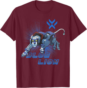 Legendary Defender Blue Lion Logo Graphic T-Shirt - T-Shirt | Maroon