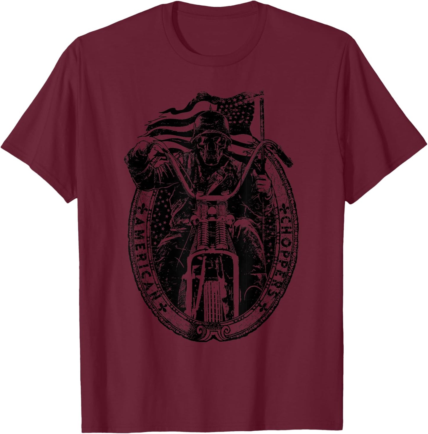 American choppers motorcycle rider gift T-Shirt - T-Shirt | Maroon