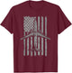 P-8 Poseidon Anti Submarine Airplane Vintage Flag T-Shirt - T-Shirt | Maroon