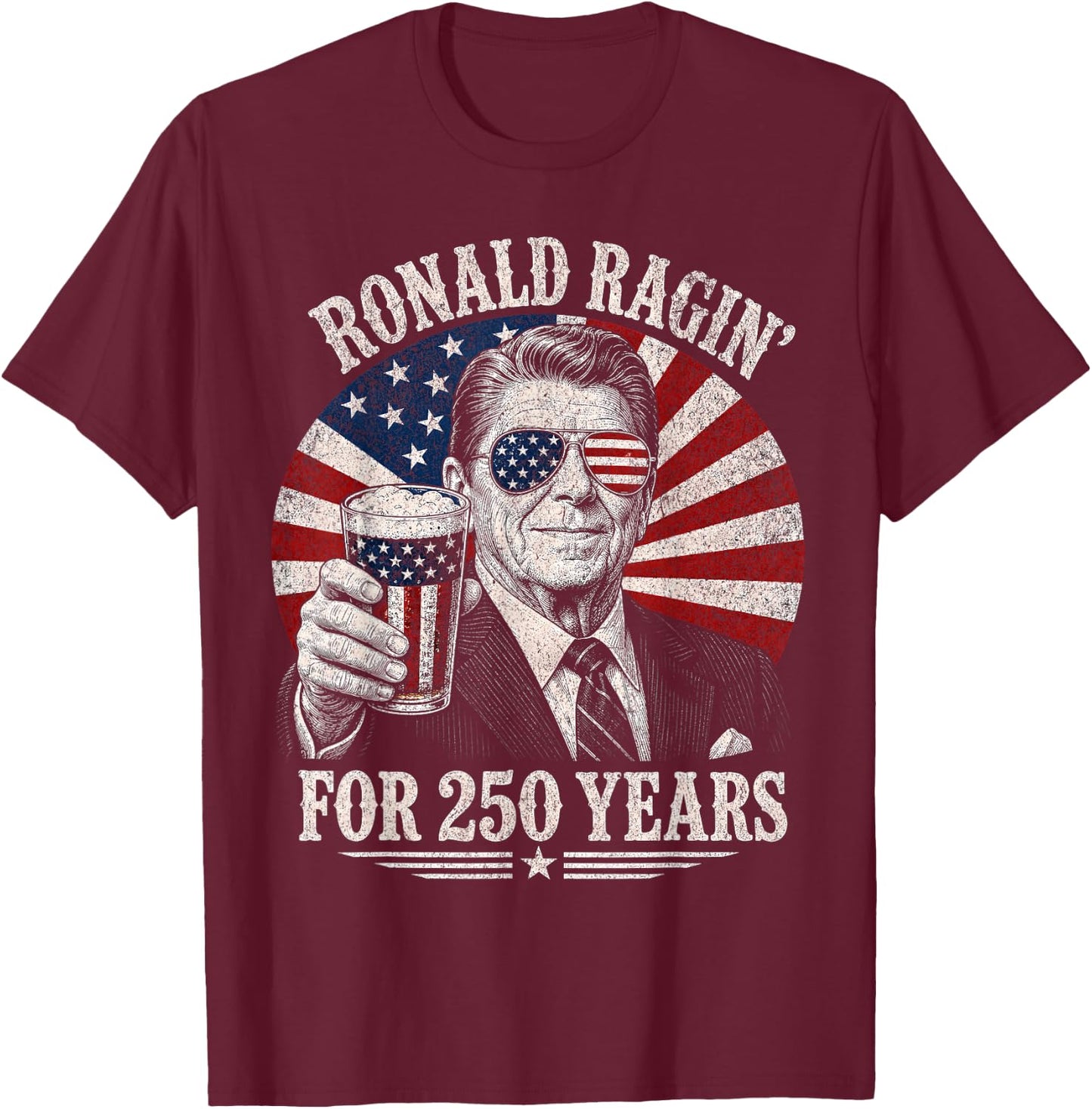 Ronald Ragin - 250th Anniversary USA T-Shirt - T-Shirt | Maroon
