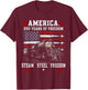 Big Boy 4014 250 Years of Freedom Steam Locomotive Train T-Shirt - T-Shirt | Maroon