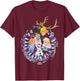 Disney Frozen Christmas Wreath Group Shot Graphic T-Shirt - T-Shirt | Maroon
