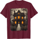 Vintage Ghost Haunted House Scary Halloween Costume Spooky T-Shirt - T-Shirt | Maroon