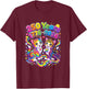 250 Years 250th Anniversary July 4th Cute Cats Rainbow Stars T-Shirt - T-Shirt | Maroon