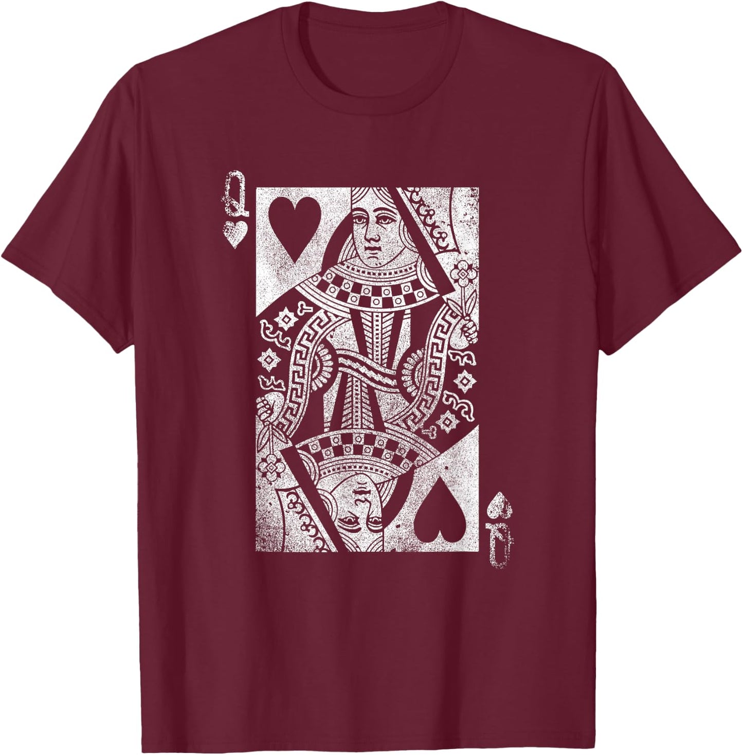The Original Queen of Hearts (Vintage Design) T-Shirt - T-Shirt | Maroon