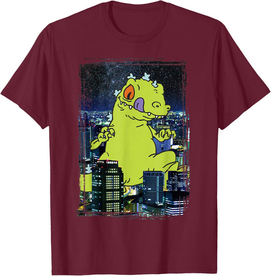 Rugrats Reptar In The City Photoreal Graphic T-Shirt - T-Shirt | Maroon