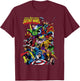 Marvel Exclusive Secret Wars Franchise Hero Collage T-Shirt - T-Shirt | Maroon