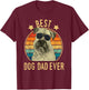 Best Dog Dad Ever Soft Coated Wheaten Terrier Father's Day T-Shirt - T-Shirt | Maroon
