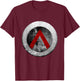 Spartan Warrior Lambda Shield Ancient Greek Vintage T-Shirt - T-Shirt | Maroon