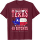 USA You Mean Texas & Its 49 Bitches Texan American July 4th T-Shirt - T-Shirt | Maroon