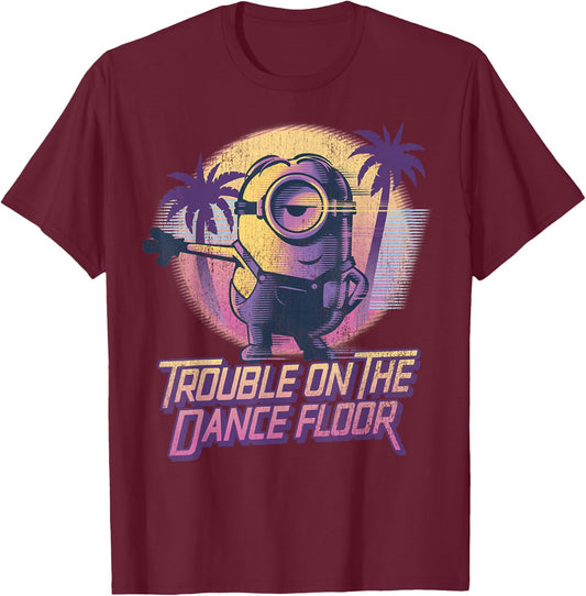Despicable Me Minions Tropical Dance Trouble Graphic T-Shirt - T-Shirt | Maroon
