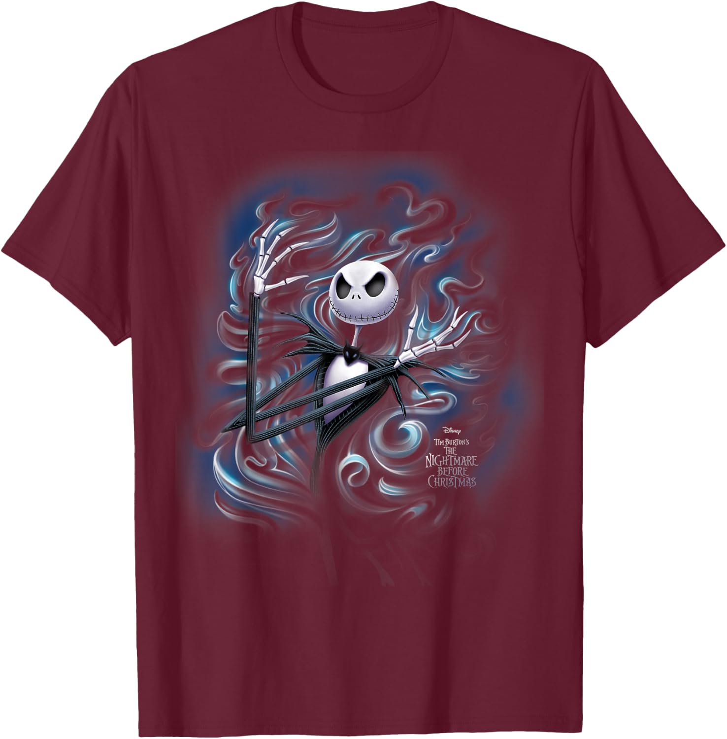 Disney - Nightmare Before Christmas Jack Fog T-Shirt - T-Shirt | Maroon