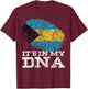 It's in My DNA Bahamian Gifts Fingerprint Proud Bahamas Flag T-Shirt - T-Shirt | Maroon