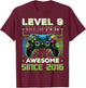 Level 9 Unlocked Video Game 9th Birthday Gamer Boys Son T-Shirt - T-Shirt | Maroon
