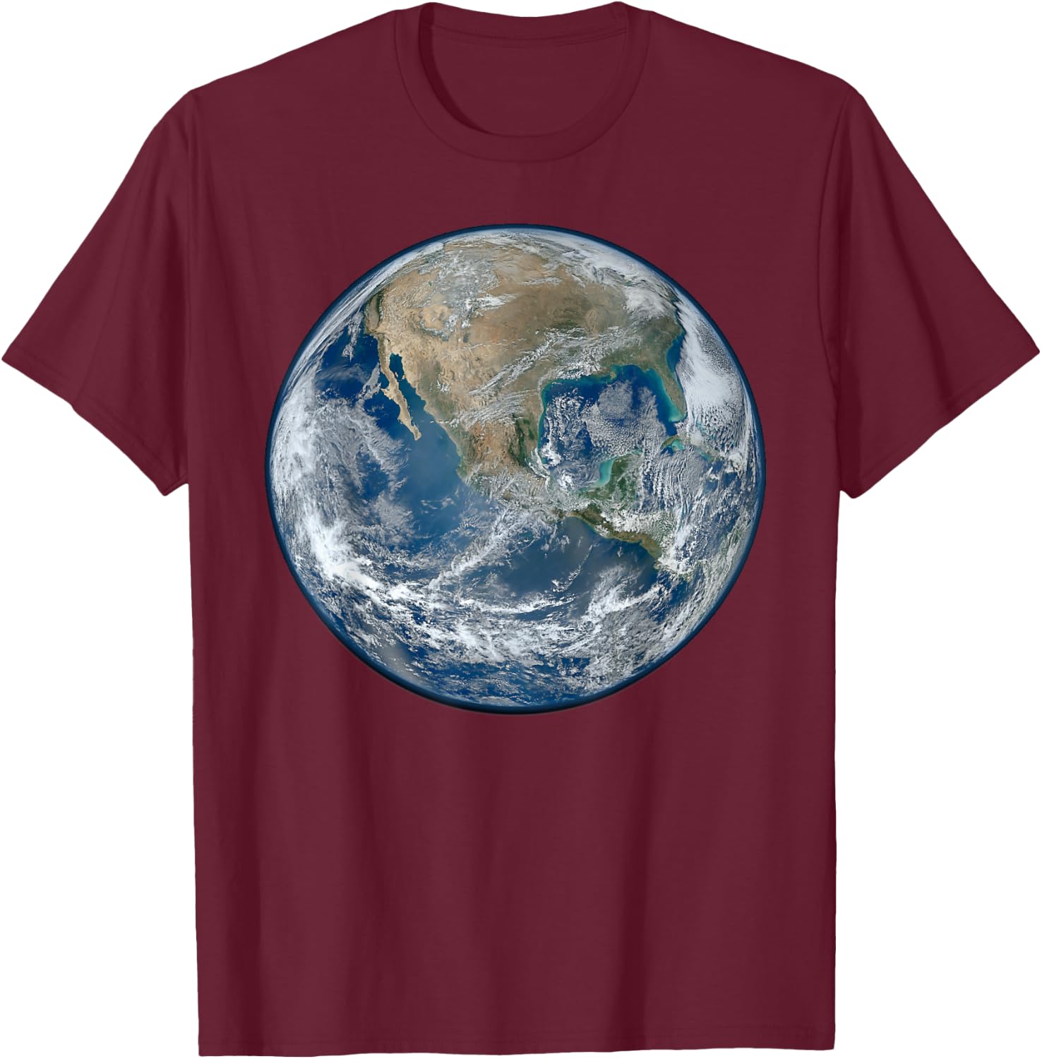 Earth Planet Earth in Space The Blue Planet T-Shirt - T-Shirt | Maroon