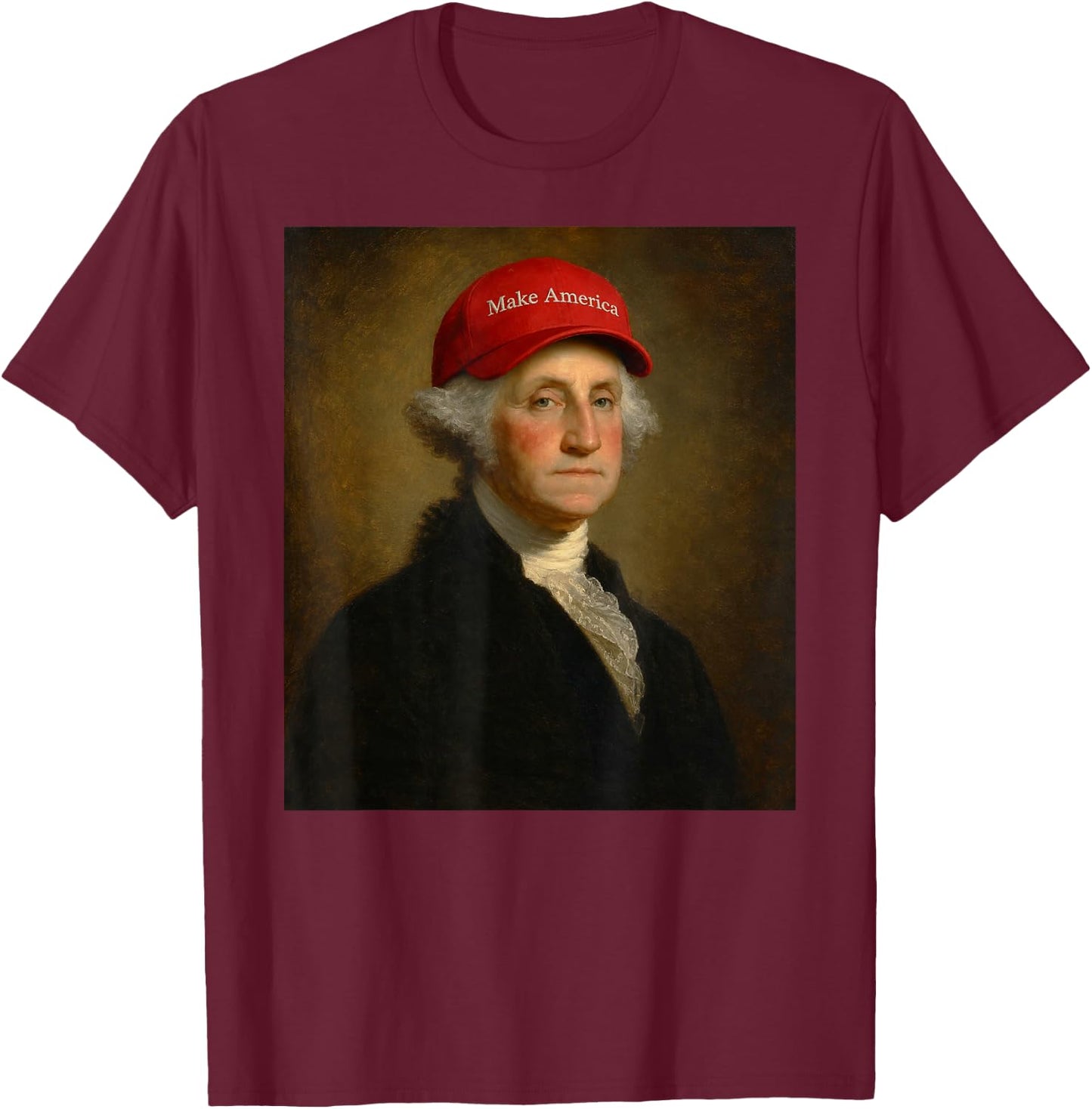 Vintage George Washington Founding Father 4th of July T-Shirt - T-Shirt | Maroon