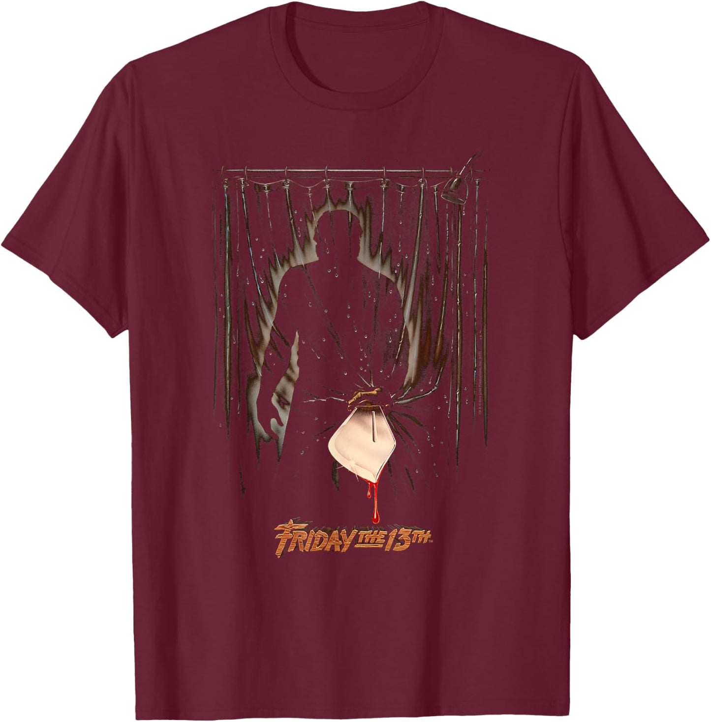 Friday The 13th Part 3 Poster T-Shirt - T-Shirt | Maroon