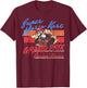 Mario Kart Racing Retro Drift Distressed Graphic T-Shirt - T-Shirt | Maroon