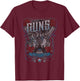 Guns N' Roses Official Reckless Life Guns T-Shirt - T-Shirt | Maroon