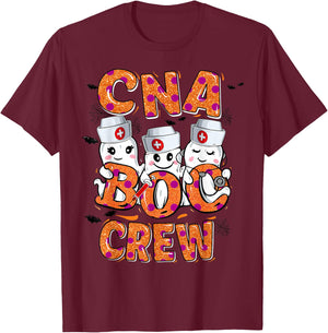 CNA Shirts Halloween CNA boo crew Halloween Nurse Assistant T-Shirt - T-Shirt | Maroon