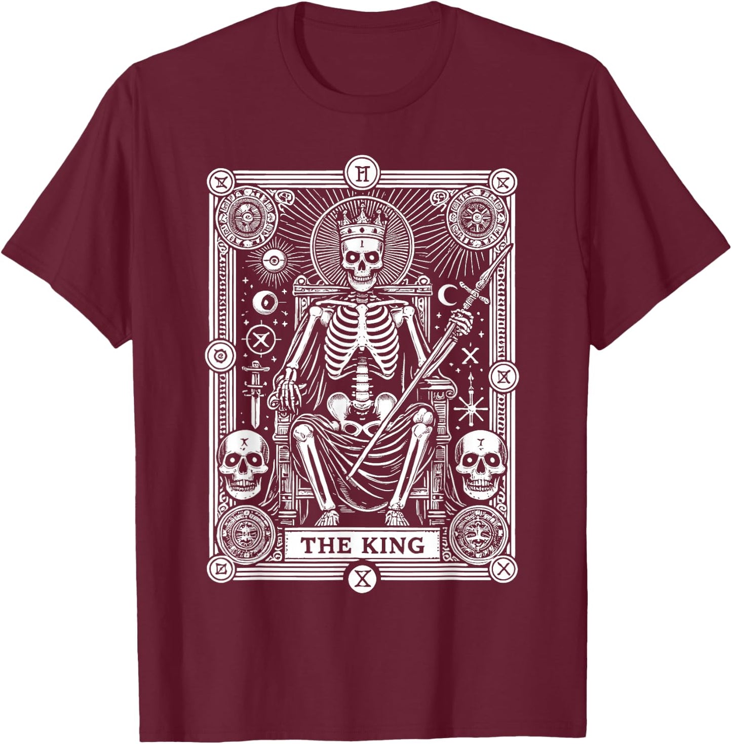 Tarot Card Occult Emo Gothic - The King T-Shirt - T-Shirt | Maroon