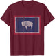 Wyoming Flag Home Love Family Vintage Distressed T-Shirt - T-Shirt | Maroon
