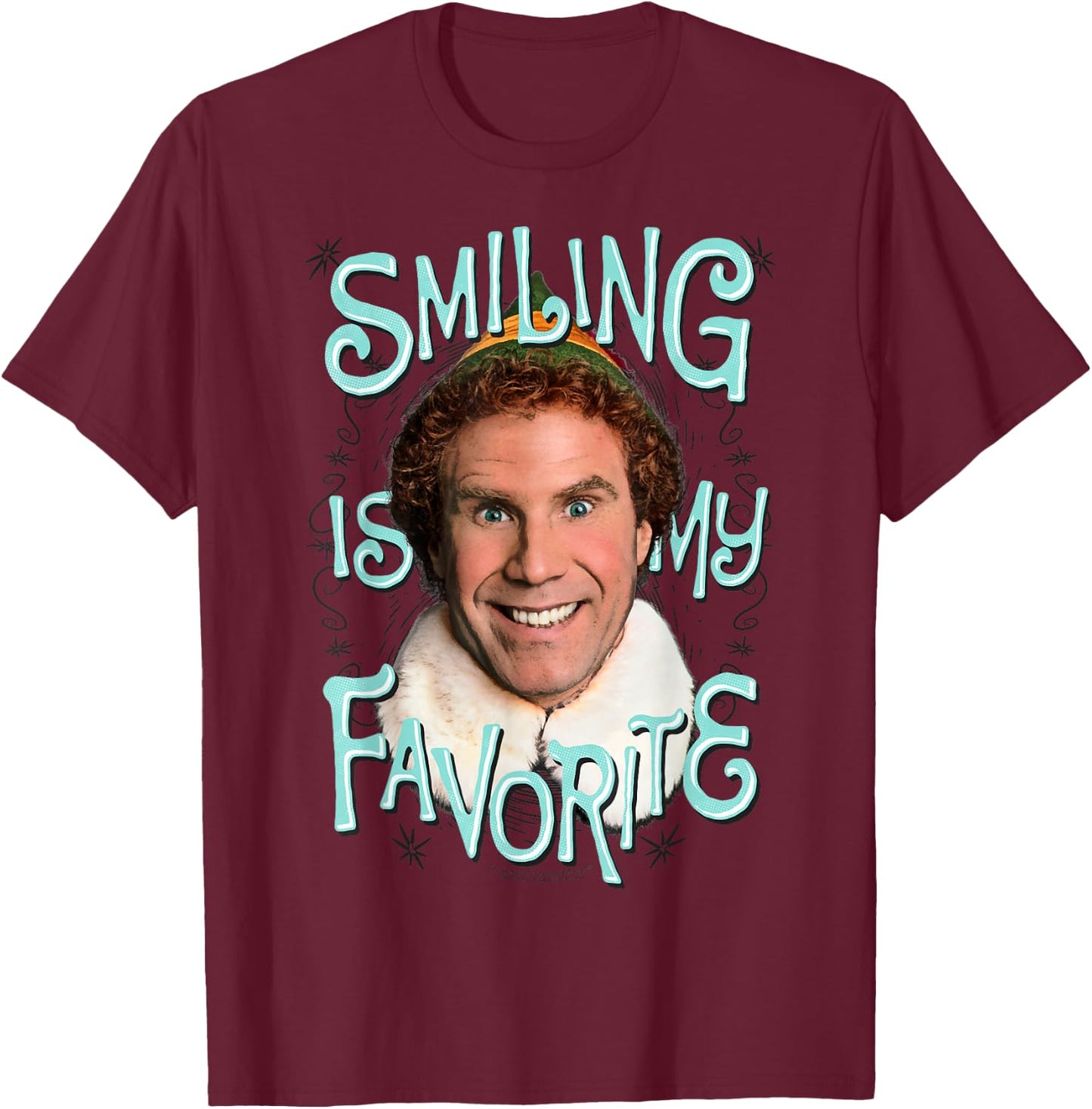 Elf Movie Smiling T Shirt T-Shirt - T-Shirt | Maroon