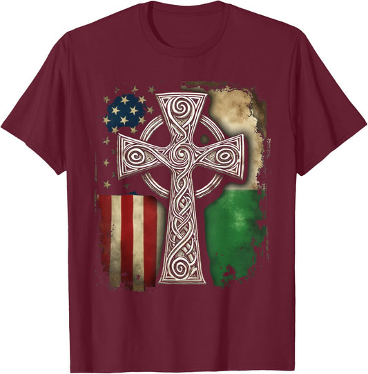 Celtic Cross T-Shirt - T-Shirt | Maroon