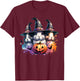 Funny Bunnies Halloween Costume Spooky Season Bunny Witch T-Shirt - T-Shirt | Maroon