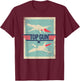 Top Gun Inverted Cutout with Distressing Action Movie T-Shirt - T-Shirt | Maroon