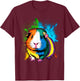 Cute Guinea Pig Rainbow Design for Guinea Pig Lovers T-Shirt - T-Shirt | Maroon