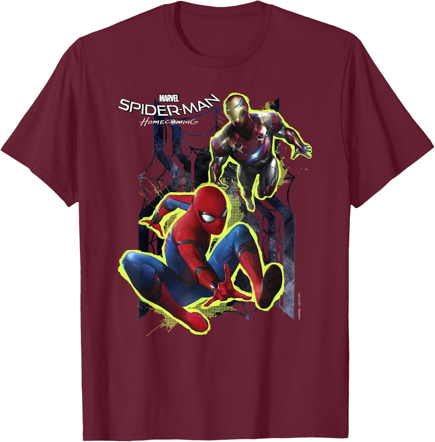 Marvel Spider-Man Homecoming Iron Man The Mentor T-Shirt - T-Shirt | Maroon