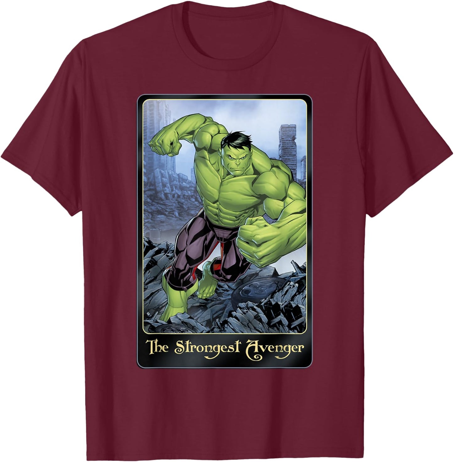 Marvel Strongest Avenger Incredible Hulk Graphic T-Shirt - T-Shirt | Maroon