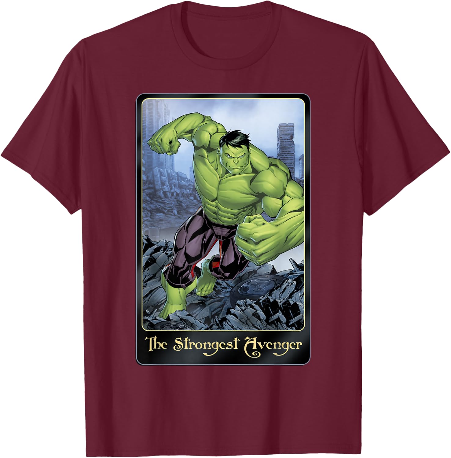 Marvel Strongest Avenger Incredible Hulk Graphic T-Shirt - T-Shirt | Maroon