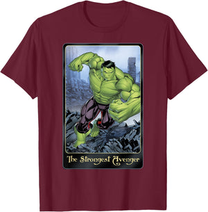 Marvel Strongest Avenger Incredible Hulk Graphic T-Shirt - T-Shirt | Maroon
