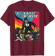 Dr. Jekyll & Mr. Hyde Art - Retro Halloween Monster T-Shirt - T-Shirt | Maroon