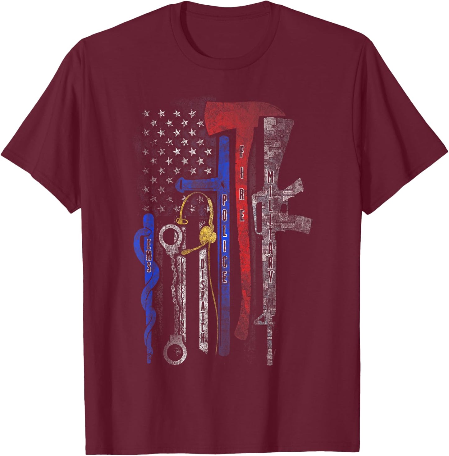Heroes Flag T-Shirt - T-Shirt | Maroon