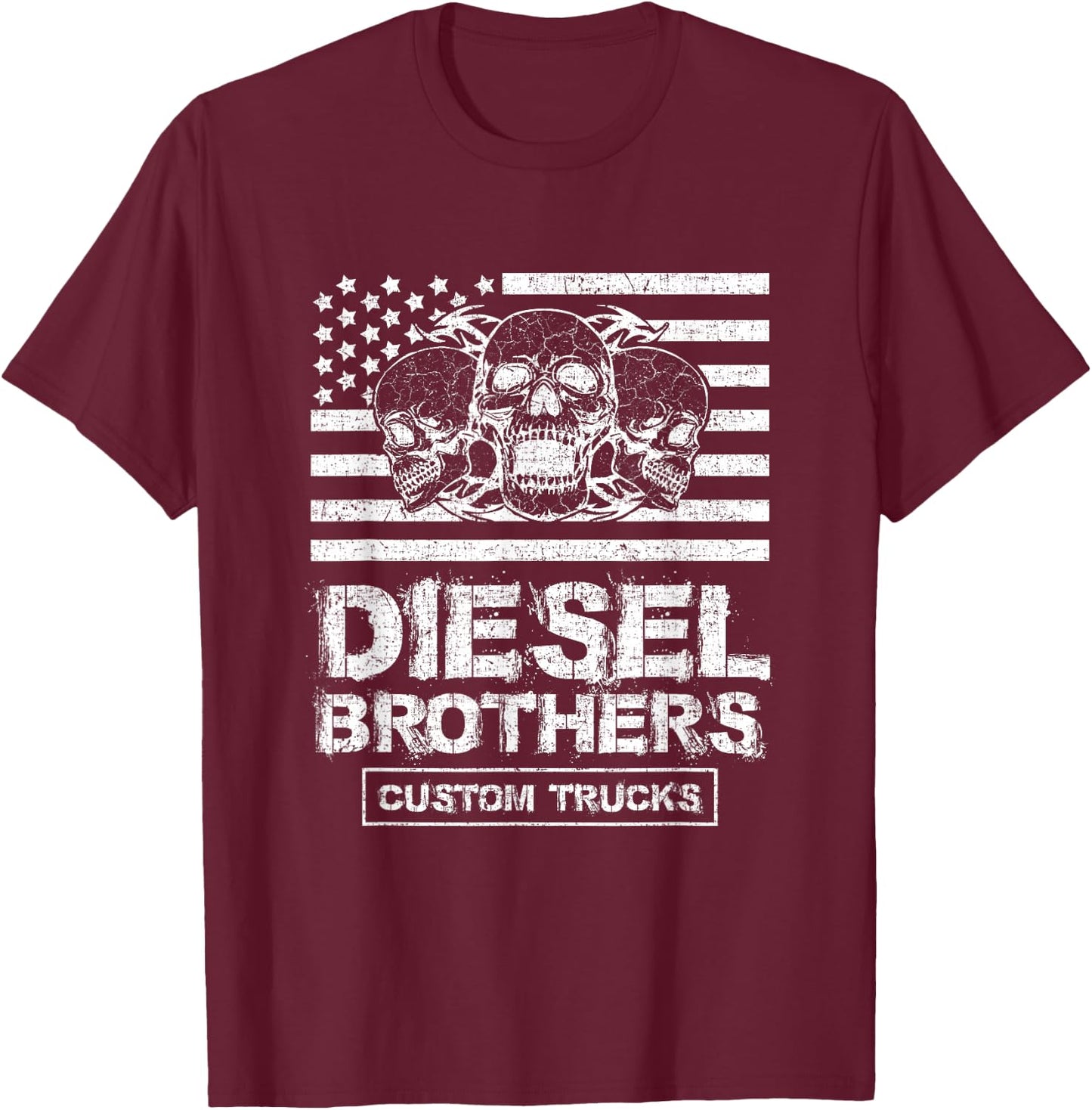 Diesel brothers custom truckers t shirt T-Shirt - T-Shirt | Maroon