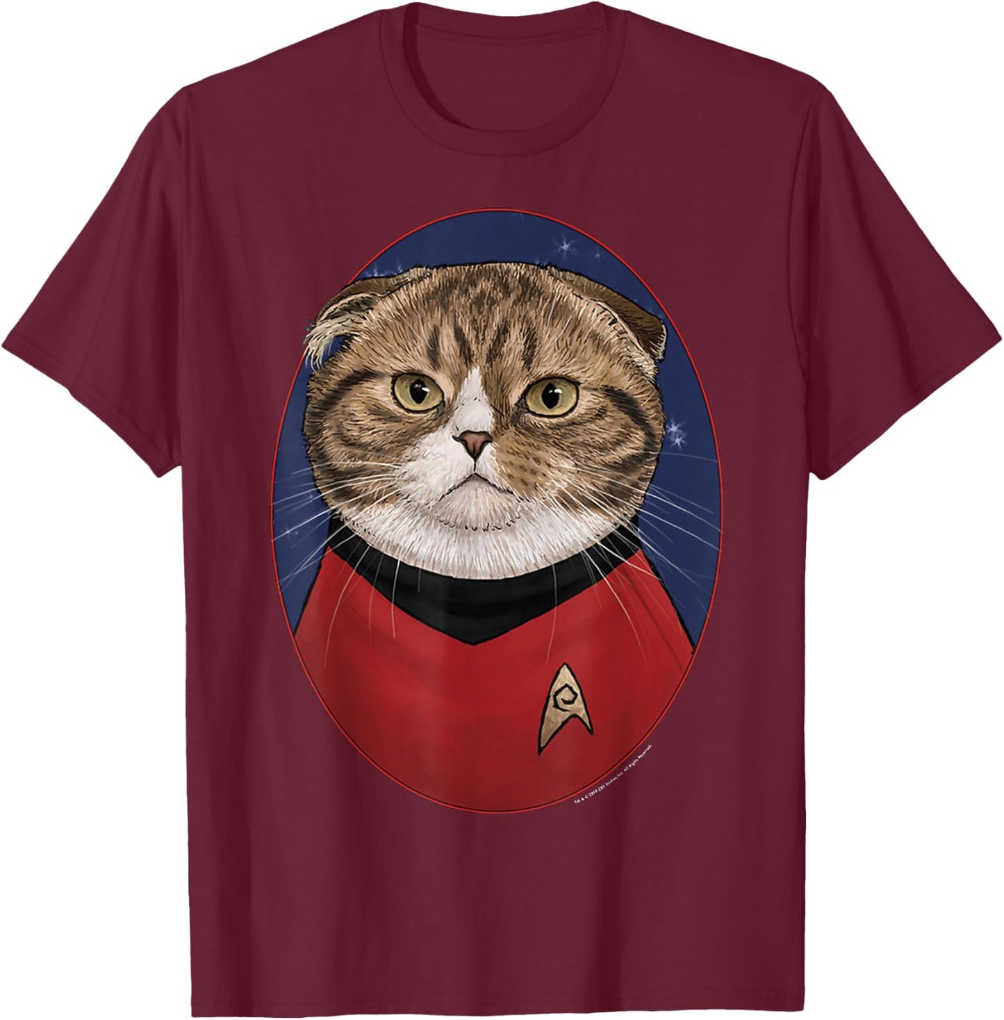 Star Trek Scotty Cat Formation T-Shirt - T-Shirt | Maroon