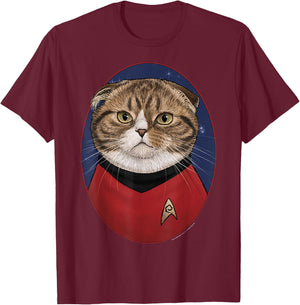 Star Trek Scotty Cat Formation T-Shirt - T-Shirt | Maroon