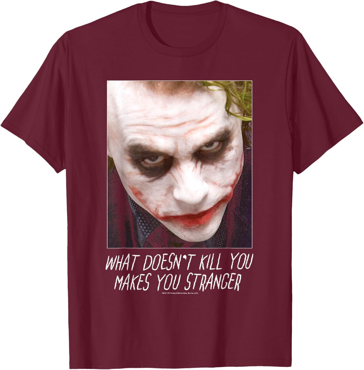 Batman Dark Knight Joker Stranger T-Shirt - T-Shirt | Maroon