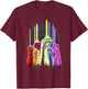 Green Lantern Rainbow Corps T-Shirt - T-Shirt | Maroon