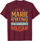 Marie Name T-Shirt - T-Shirt | Maroon