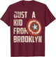 Marvel Captain America Just A Shield from Brooklyn T-Shirt - T-Shirt | Maroon