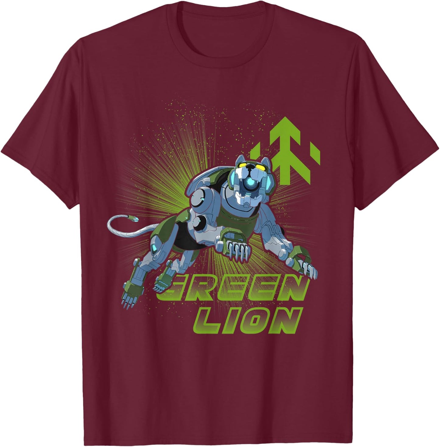 Legendary Defender Green Lion Logo Graphic T-Shirt - T-Shirt | Maroon