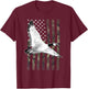 Goose Hunting Camouflage American Flag Kids Men T-Shirt - T-Shirt | Maroon