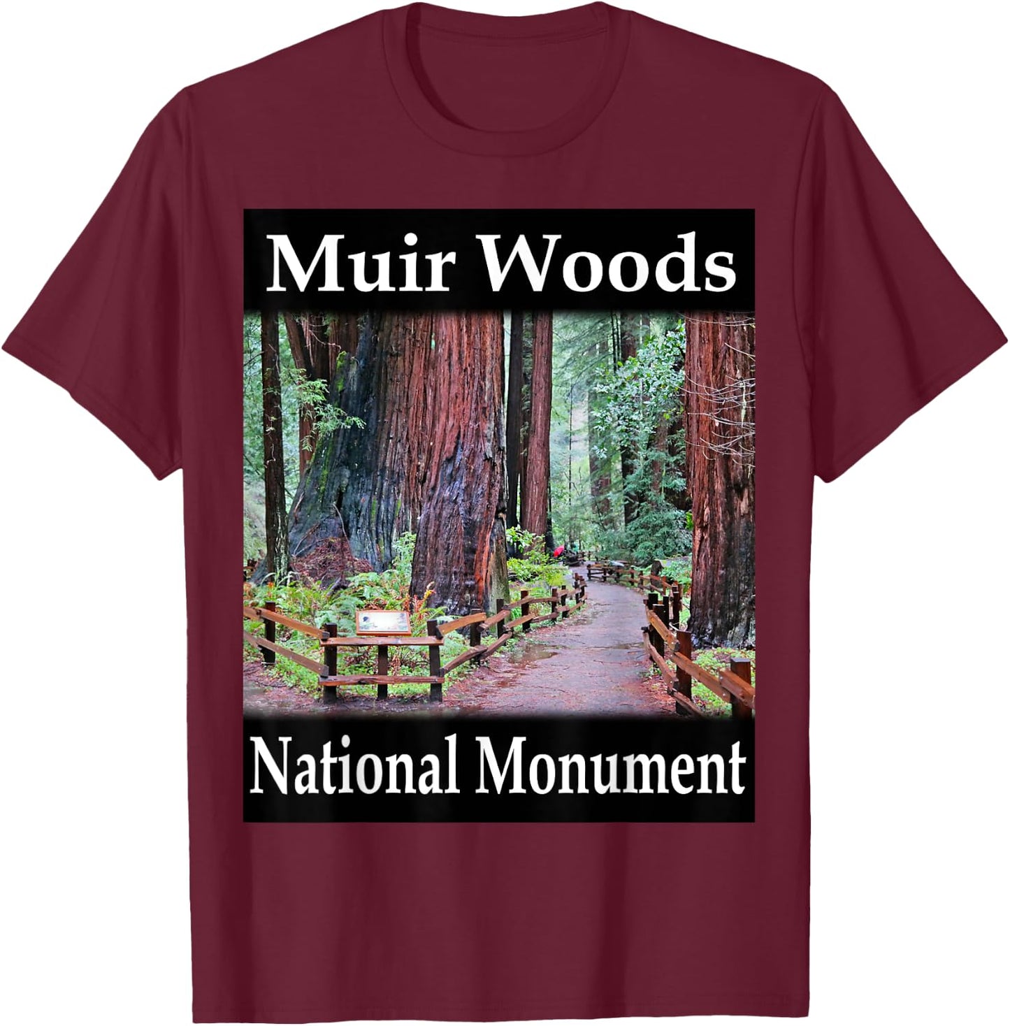 Yellow House Outlet: Muir Woods National Monument T-Shirt - T-Shirt | Maroon