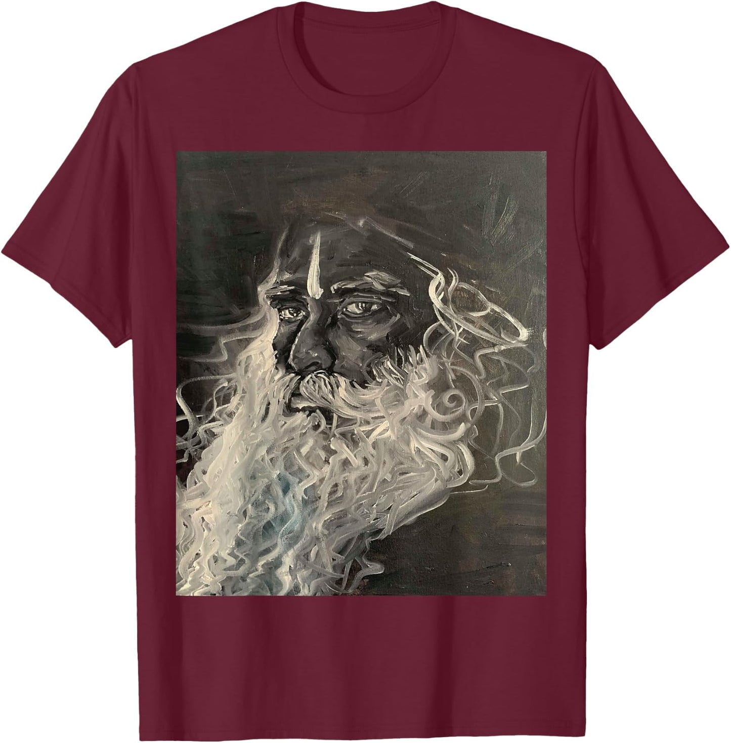 Sadhguru Art T-Shirt - T-Shirt | Maroon