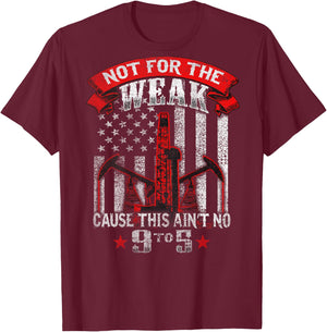 Roughneck Oilfield Trash , Not for the Weak, Men's Black Short Sleeve Classic Fit , Size Small T-Shirt - T-Shirt | Maroon