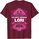 Lori First Name T-Shirt - T-Shirt | Maroon